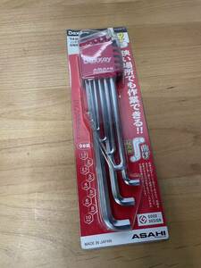 ●〒手工具 ASAHI TOOLS アサヒツール Daxkey Wrenchダックスキー レンチ 9本組 両端曲げタイプ 六角棒レンチ DX2000 DYS0910 メカニック