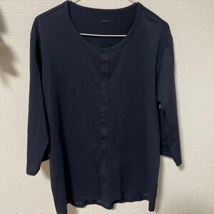 UNIQLO 紺色　前開き　Ｍ　七分袖