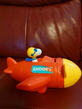 スヌーピーSNOOPY　プロペラ飛行機　アメトイ雑貨 レトロ ソフビ フィギュア ミールトイピーナッツPEANUTビンテージヴィンテージ19cm貯金箱_画像4