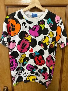 東京ディズニーリゾート ミニーマウス 半袖 総柄 プリント Tシャツ