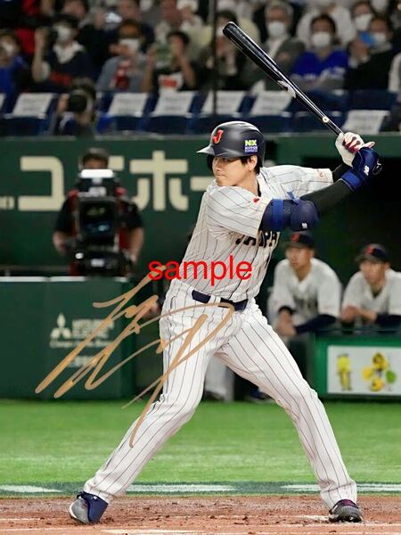 【送料込み】大谷翔平　高画質　サイン　フォト　写真　ポートレート　WBC 2023 Samurai Japan