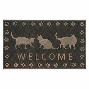  door mat wellcome cat outdoors rubber thin type lovely mud dropping ... doormat veranda entrance 75×45cm