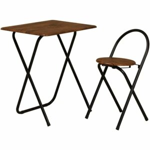  folding table folding chair 2 point set VTC-6050BR folding table set Vintage manner compact pcs desk 