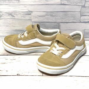 R5770bh【VANS バンズ】ヴァンズ 15㎝ スニーカー ベージュ キッズ old skool オールドスクール v36cj 靴 箱付き 子供靴 シューズ