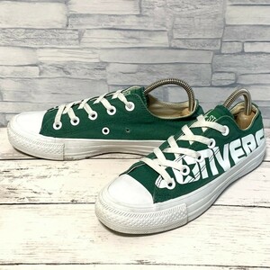 R5928bE CONVERSE コンバース スニーカー グリーン×ホワイト レディース 22.5cm ロゴプリント ALL STAR オールスター キャンバス シューズ