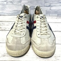 R5234bE Onitsuka Tiger オニツカタイガー スニーカー グレー×ネイビー×レッド サイズ26cm メンズ レザースニーカー MEXICO66 メキシコ66_画像4