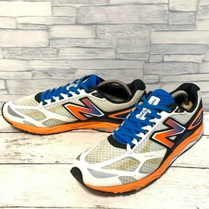 R5982bE New Balance ニューバランス スニーカー ホワイト×オレンジ×ブルー メンズ 26.5cm レーシングシューズ 運動 スポーツ RC1100N2