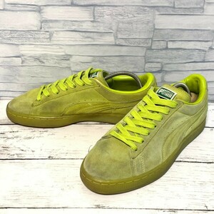 R6006bE PUMA プーマSUEDE CLASSIC + ICED スウェードクラシックアイス スニーカー 24cm レディース 蛍光グリーン ローカット シューズ