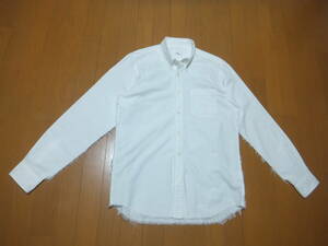 美品◎uniform experiment 18SS INSIDE OUT B.D SHIRT white サイズ２ ユニフォームエクスペリメント インサイドアウト ボタンダウンシャツ