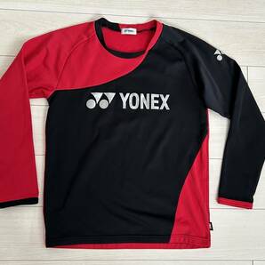 ★ヨネックス YONEX ヒートカプセル 長袖トレーニングシャツ ロンT 赤/黒 Oサイズ★ウォームアップの画像1