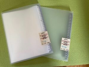 無印良品　2冊セットポリプロピレン バインダー BINDER B526穴　顔料を使わず 無色に仕上げました。　ポケットリフィル付き