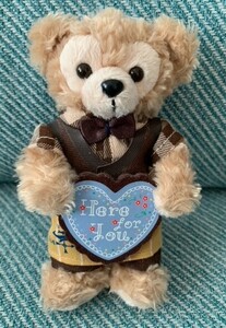  Duffy soft toy badge Suite * Duffy Valentine Tokyo Disney si-
