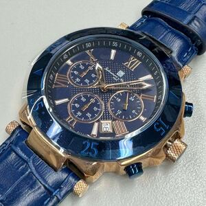 Salvatore Marra サルバトーレマーラ メンズ腕時計　クロノグラフ 42mm SM8005S-PGBL ブルー 新品未使用　