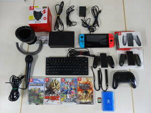 17526# Nintendo switch body, soft 5ps.@, Mike * keyboard etc. accessory together used #