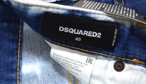未使用品 新品級 DSQUARED2 ディースクエアード ブリーチ デニム size 46 加工 ボタンフライ メンズ オールシーズン カジュアルに_画像4