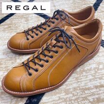 未使用品/展示品◇REGAL STANDARDS リーガル カジュアル レースアップ レザースニーカー/シューズ メンズ 紳士 サイズ27 ブラウン系 茶色系_画像1