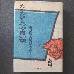 昭和61年 文藝春秋 大沢周子 たったひとつの青い空 海外帰国子女は現代の棄て児か ニューヨーク日本人学校