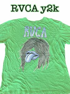 RVCA ビンテージ　y2k ローリングストーンズ　緑　サーフ　スケート　2XL 90s Tシャツ Tee 半袖Tシャツ