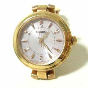 美品 Seiko Selection セイコーセレクション 電波ソーラー 腕時計 ウォッチ 1B21-0AP0 ゴールド色 043 ◆