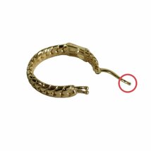 美品 FENDI フェンディ バケット フープ 片耳ピアス アクセサリー ゴールド J0303_画像5