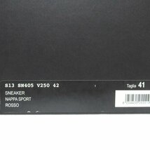 美品 DSQUARED2 ディースクエアード ヴィンテージ加工 レザー ハイカット スニーカー シューズ S13 SN405 V250 41サイズ 26cm相当 レッド系_画像10