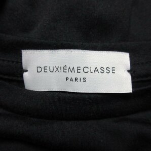 美品 Deuxieme Classe ドゥーズィエムクラス ノースリーブ クルーネック スリット マキシ丈 ロングワンピース F ブラック ◆の画像4