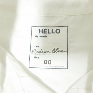 美品 MADISONBLUE マディソンブルー J BRADLEY SHIRT ジェイブラッドリーシャツ 七分袖 オーバーサイズシャツ 00 ホワイト 041 ◆の画像3