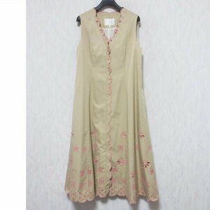  unused 22SS Chesty Chesty ska LAP embroidery the best One-piece 22D507. 0 beige *