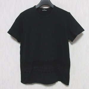 良品 COMME des GARCONS トリココムデギャルソン レース 半袖 Tシャツ カットソー TO-T010 ブラック ◆