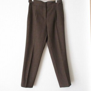 美品 20AW PLST プラステ ベルトタック テーパード パンツ スラックス 12-0306004 Mサイズ ブラウン系 ◆