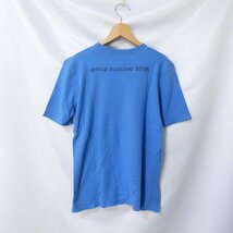 美品 lucien pellat-finet ルシアンペラフィネ 鶏 プリント クルーネック 半袖 Tシャツ カットソー M ブルー 305 ◆_画像2