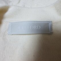 美品 22AW CELFORD セルフォード ジャガード ニットカーディガン×ひざ丈ニットワンピース セットアップ サイズF アイボリー ◆_画像4