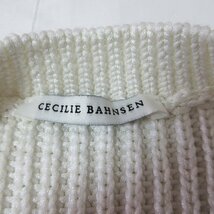 美品 CECILIE BAHNSEN セシリーバンセン リボン バックオープン 長袖 ニット セーター サイズXS/S ホワイト ◆_画像3