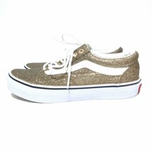 美品 VANS バンズ V36CL+ GLITTER OLD SKOOL DX GOLD オールドスクール スニーカー 59761-0003 24cm ゴールド×ホワイト_画像2