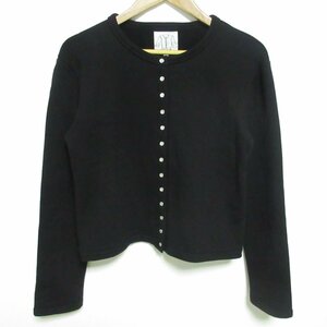 美品 agnes b. アニエスベー 定番モデル CARDIGAN カーディガンプレッション 1 ブラック ◆