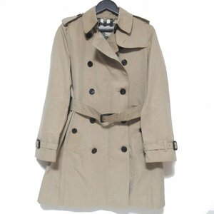 美品 BURBERRY バーバリー ケンジントン ノバチェック柄裏地 ダブルブレスト ベルテッド トレンチコート F38サイズ 175/84A ベージュ