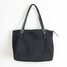 美品 kate spade new york ケイトスペード ナイロン×レザー トートバッグ ワンショルダーバッグ ブラック ◆_画像2