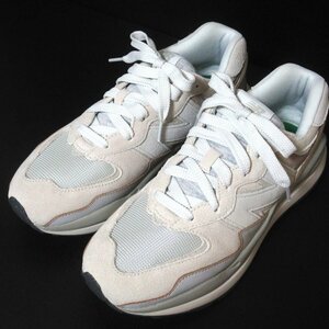 未使用 NEW BALANCE ニューバランス M5740GRM MOONBEAM スニーカー シューズ 27cm グレー×ベージュ×アイボリー系