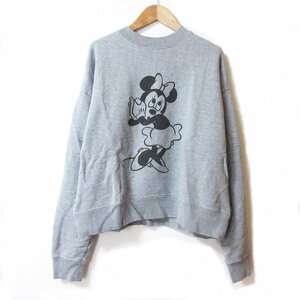 美品 23AW RH Vintage×Disney ロンハーマンヴィンテージ Minnie Sweat Shirt プリント スウェット トレーナー オーバーサイズ S グレー ◆