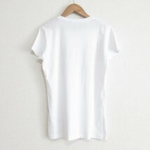 美品 DISEL ディーゼル ロゴプリント 半袖 Tシャツ カットソー M ホワイト×ゴールド ◆_画像2