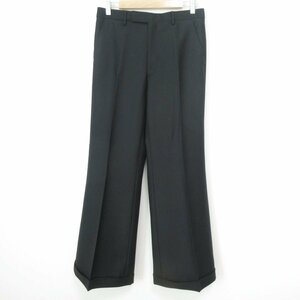  прекрасный товар GUCCI Gucci moheya Blend центральный Press слаксы брюки flare pants 40 черный 