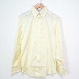 美品 BRUNELLO CUCINELLI ブルネロクチネリ SLIM FIT スリムフィット 長袖 ボタンダウン BDシャツ XS イエロー