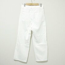 美品 23SS THE SHINZONE ザシンゾーン RANCH PANTS ワイド デニムパンツ ジーンズ 32 ホワイト 043 ◆_画像2