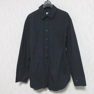 備品 22AW IENA イエナ COTTON BOUNCE 長袖 シャツ ブラウス ネイビー ◆