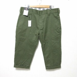 未使用 Dickies ディッキーズ TCツイルストレッチクロップドパンツ ワークパンツ 161M40WD21 34 ミリタリーグリーン ◆