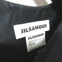 良品 JIL SANDER ジルサンダー 長袖 ノーカラー プルオーバー ワンピース ブラック ◆_画像7