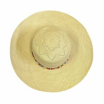 新品・未使用 HERMES エルメス 現行モデル BOHEME SILK HAT 麦わら帽子 ストローハット 58㎝ ナチュラル ◆_画像2