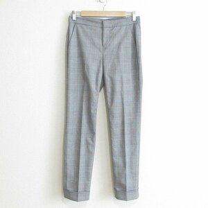  beautiful goods LAUREN RALPH LAUREN low Len Ralph Lauren Glenn check pattern stretch center Press tapered pants 00 gray *