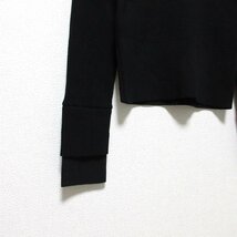 未使用 23AW SHIPS シップス ウォッシャブルリブ袖口デザインニット フェイクレイヤード 長袖 カットソー セーター ONESIZE ブラック ◆_画像3