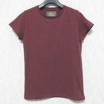 美品 22AW R.H. VINTAGE ロンハーマン 半袖 クルーネック カットソー Tシャツ S エンジ ◆_画像1